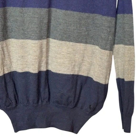 Armani Jeans Alpaca Wool Blend Striped Knit Sweater